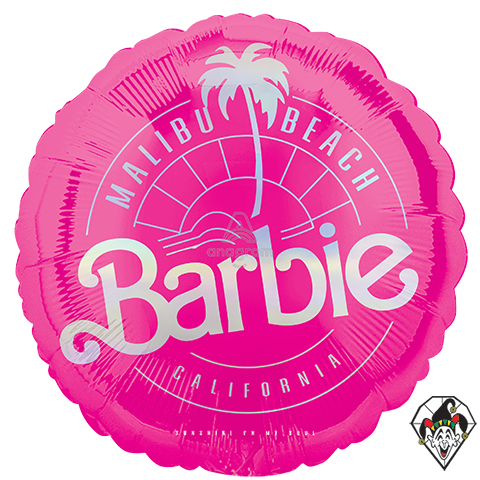 18 Inch Circle Barbie Foil Balloon Anagram 1ct