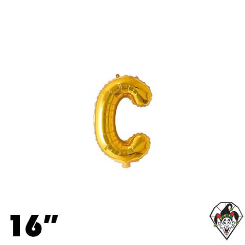 16 Inch Letter C Gold Foil Balloon 1ct