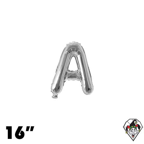 16 Inch Letter A Silver Foil Balloon 1ct