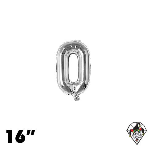 16 Inch Letter O Silver Foil Balloon 1ct