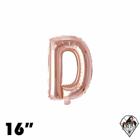 16 Inch Letter D Champagne Gold Foil Balloon 1ct