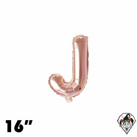 16 Inch Letter J Champagne Gold Foil Balloon 1ct