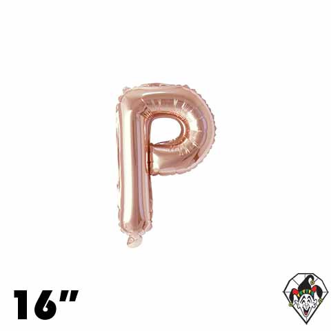 16 Inch Letter P Champagne Gold Foil Balloon 1ct