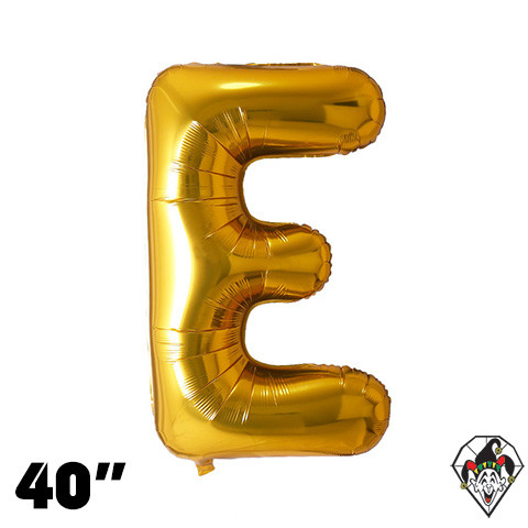 40 Inch Letter E Gold Foil Balloon 1ct