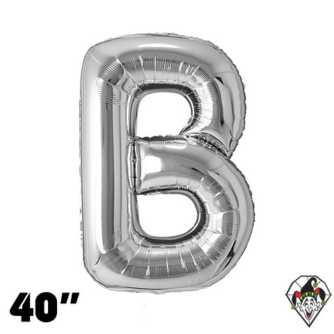 40 Inch Letter B Silver Foil Balloon 1ct