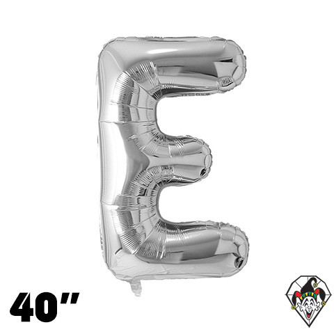 40 Inch Letter E Silver Foil Balloon 1ct