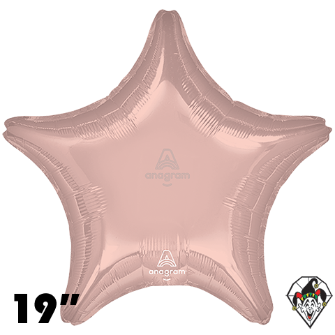 19 Inch Star Metallic Pearl Pastel Pink Foil Balloon Anagram 1ct