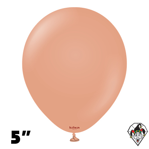 5 Inch Round Standard Clay Pink Balloons Kalisan 100ct