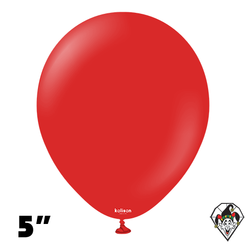 5 Inch Round Standard Red Balloons Kalisan 100ct