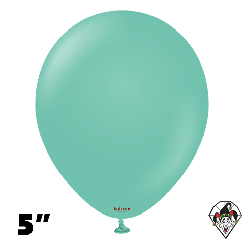 5 Inch Round Standard Sea Green Balloons Kalisan 100ct