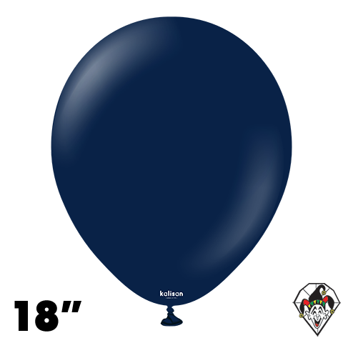 18 Inch Round Standard Navy Blue Balloons Kalisan 25ct