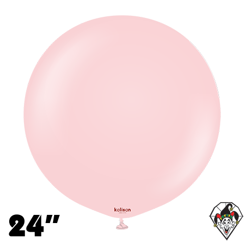 24 Inch Round Macaron Pink Balloons Kalisan 2ct