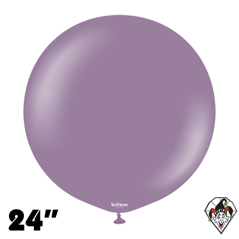 24 Inch Round Retro Lavender Balloons Kalisan 2ct