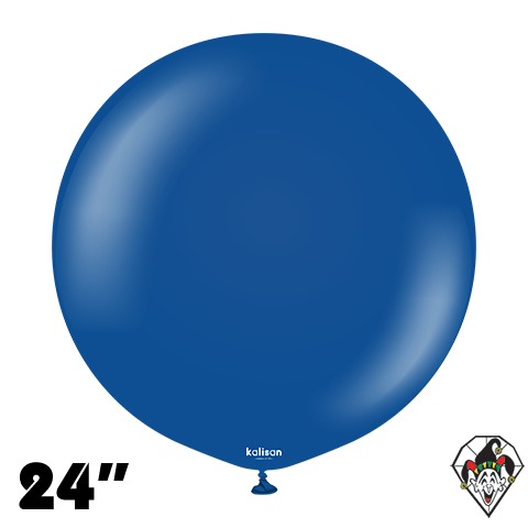 24 Inch Round Standard Dark Blue Balloons Kalisan 2ct