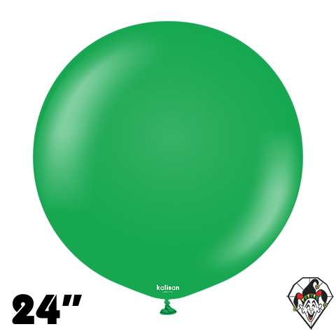 24 Inch Round Standard Green Balloons Kalisan 2ct