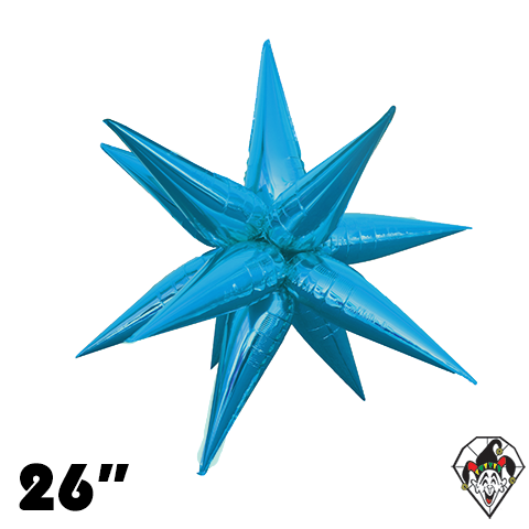 26 Inch Starburst Blue Foil Balloon 1ct  (12 Spikes)