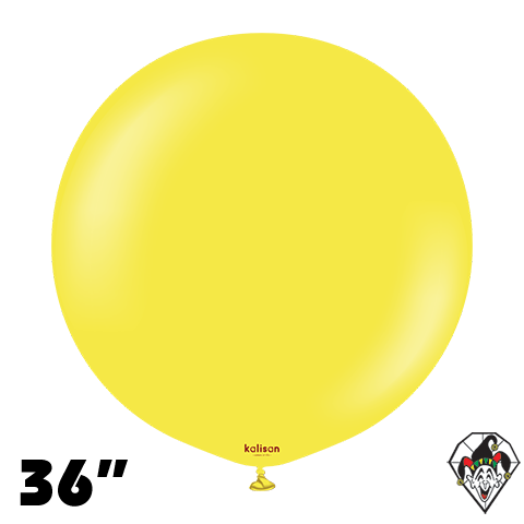 36 Inch Round Standard Yellow Balloons Kalisan 2ct