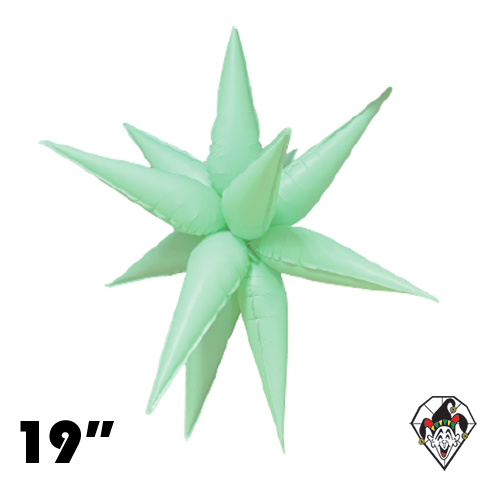 19 Inch Starburst Pastel Green Foil Balloon 1ct  (12 Spikes)