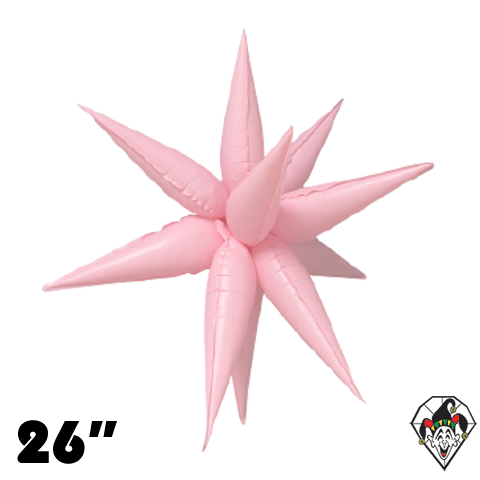 26 Inch Starburst Pastel Pink Foil Balloon 1ct  (12 Spikes)