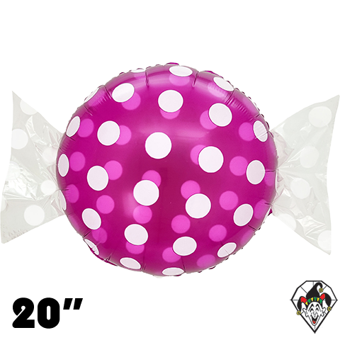 20 Inch Candy Polka Dots Pink Foil Balloon 1ct