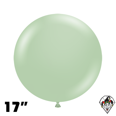 17 Inch Round Pearl Meadow Green Balloons Tuftex 50ct