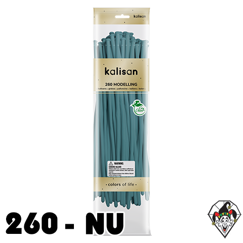 260K Nozzle Up Retro Blue Glass Balloons Kalisan 50ct