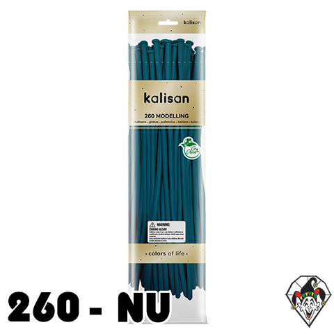 260K Nozzle Up Standard Turquoise Balloons Kalisan 50ct