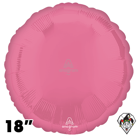 18 Inch Circle Vibrant Pink Foil Balloon Anagram 1ct