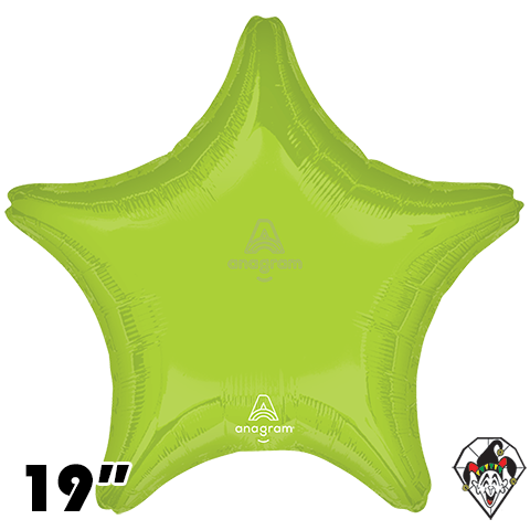 19 Inch Star Vibrant Green Foil Balloon Anagram 1ct