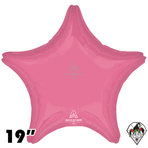 19 Inch Star Vibrant Pink Foil Balloon Anagram 1ct