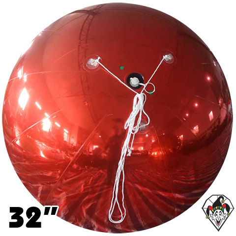 Big Shiny Mirror Ball 32 Inch Red 1ct