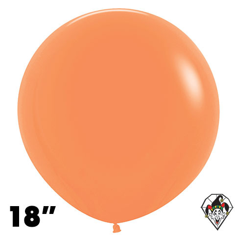 18 Inch Round Neon Orange Sempertex 25ct