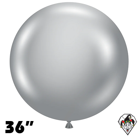 36 Inch Round Effects Silvery Balloons Tuftex 2ct