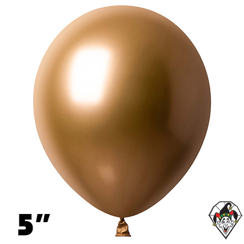 5 Inch Round Chrome Gold Britetex 100ct