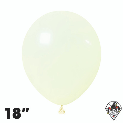 18 Inch Round Macaron Yellow Britetex 25ct