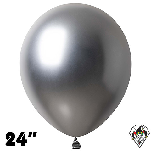 24 Inch Round Chrome Silver Britetex 10ct
