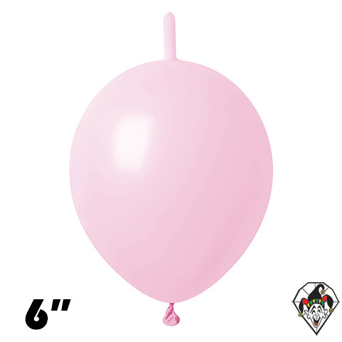 6 Inch Link Macaron Pink Britetex 50ct