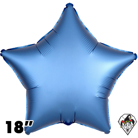 18 Inch Star Chrome Blue Foil Balloon 1ct