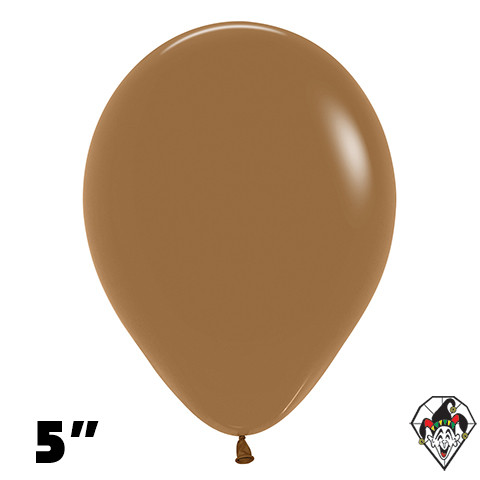 5 Inch Round Deluxe Mocha Brown Sempertex 100ct