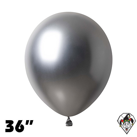 36 Inch Round Chrome Silver Britetex 10ct