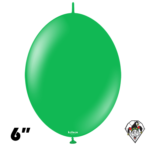 6 Inch K-Link Standard Green Balloon Kalisan 50ct