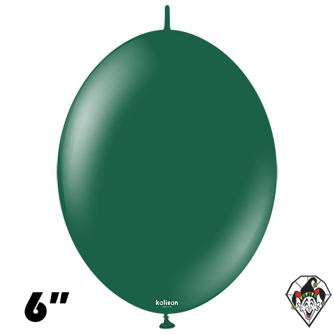 6 Inch K-Link Standard Dark Green Balloon Kalisan 50ct