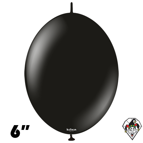 6 Inch K-Link Standard Black Balloon Kalisan 50ct