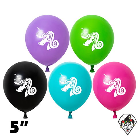 5 Inch Round Unicorn Assortment Britetex 100ct