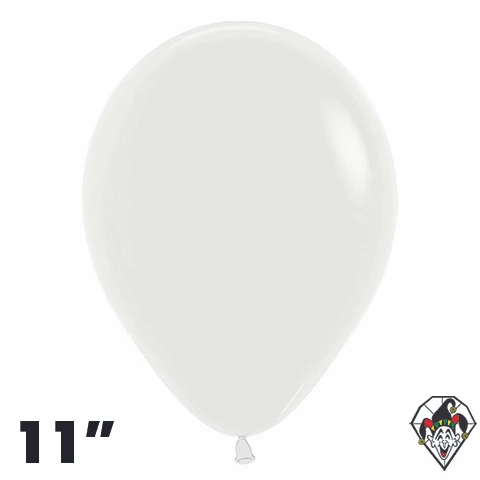 11 Inch Round Deluxe Almond White Sempertex 100ct
