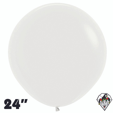 24 Inch Round Deluxe Almond White Sempertex 10ct