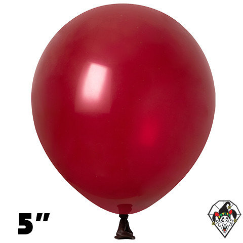 5 Inch Round Crystal Burgundy Britetex 100ct