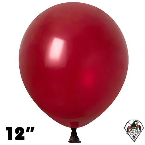12 Inch Round Crystal Burgundy Britetex 100ct