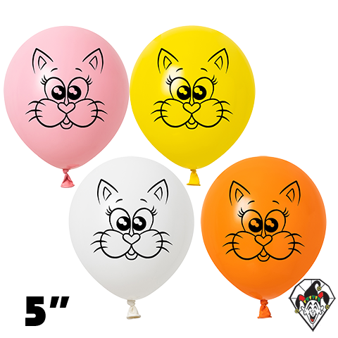 5 Inch Round Cute Kitty Assortment by Juan Gonzalez Britetex 100ct