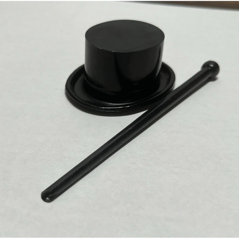 Plastic Top Hat and Magicians Cane Cake Topper